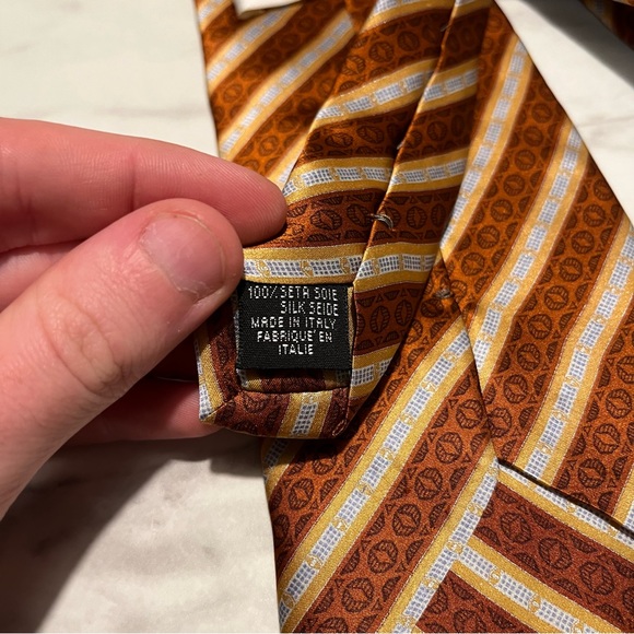 Gianni Viera 100% Silk Striped Tie - Picture 3 of 5